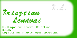 krisztian lendvai business card